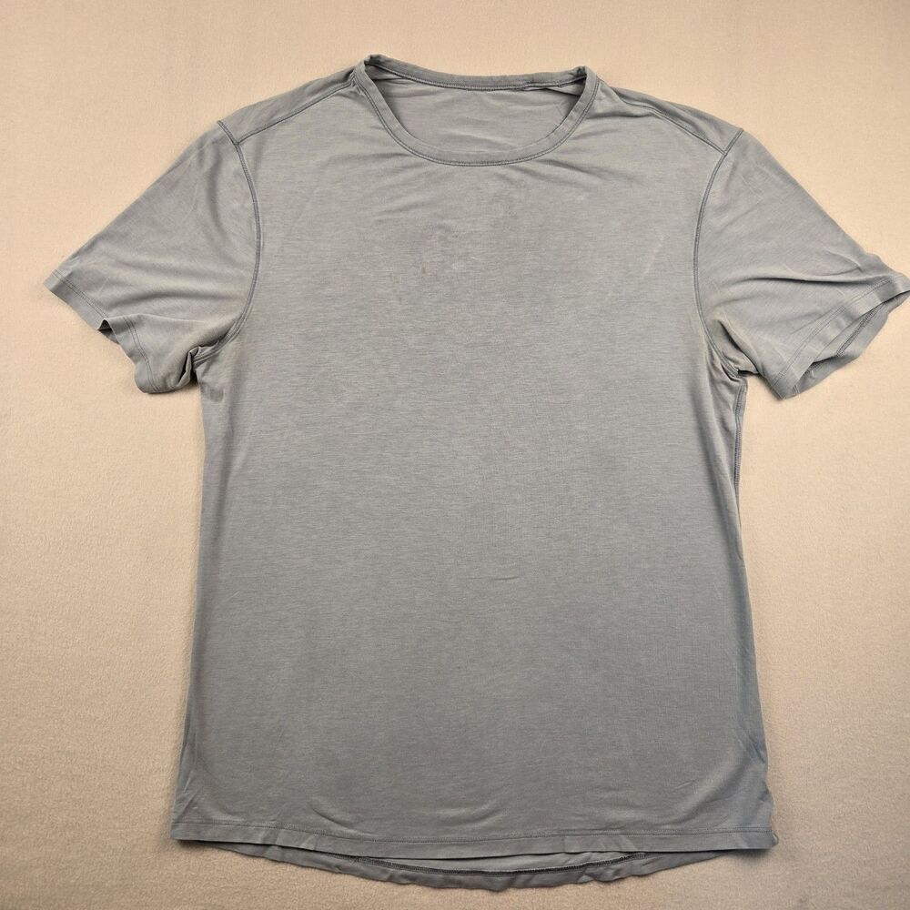 Lululemon Fundamental T-Shirt Mens Large Blue Short Sleeve Casual Athletic